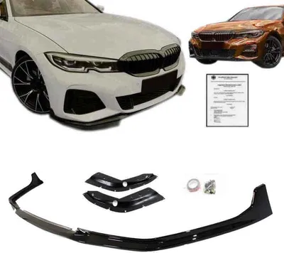 Produktbild von Front Spoilerlippe unten Performance schwarz glänzend paßt für BMW 3er G20 G21 Stoßstange