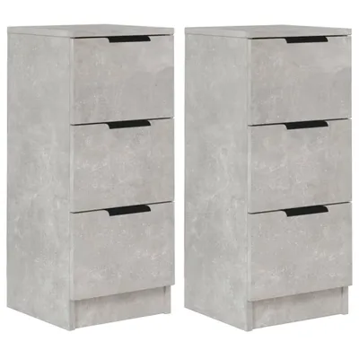 Zdjęcie produktu dla vidaXL Kredensy 2 szt. Beton szary 30x30x70 cm Materiał drewnopochodny