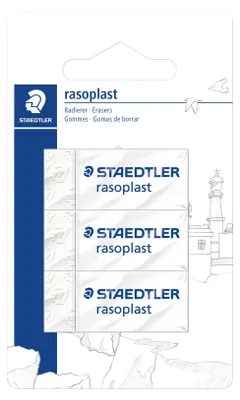 Obrázok produktu pre STAEDTLER® 526B3 BK3D Guma z rasoplastu, 3 ks v blistri