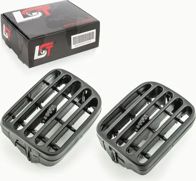 Produktbild von 2x Frischluftgrill Lüftung Gitter Luftdüse Schwarz für RENAULT Clio II Thalia I