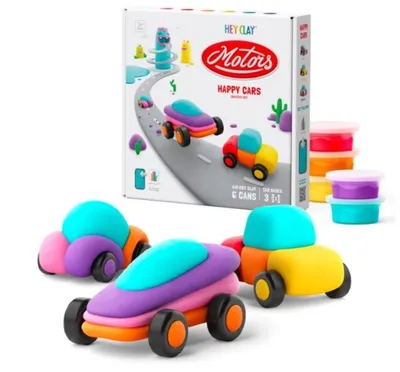 Obrázek produktu pro HEY CLAY Happy Cars Modelovací hmota - Auta