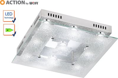 Action 956209010000 Deckenlampe Brooks Deckenleuchte 9 x 5 W LED 3.000 K 3.780 Lumen Chrom7824