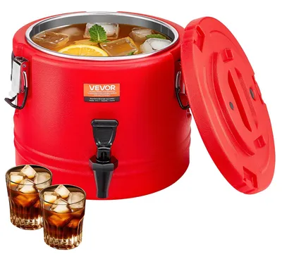 Immagine prodotto di VEVOR Distributore di Bevande Isolato da 8 L Distributore di Bevande Calde e Fredde Termiche con Rubinetto, Interno in Acciaio Inossidabile 304, per Tè, Caffè, Ristoranti, Esterni, Uso Versatile