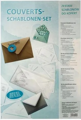 Image de Set de pochoirs pour enveloppes mix 4pcs
