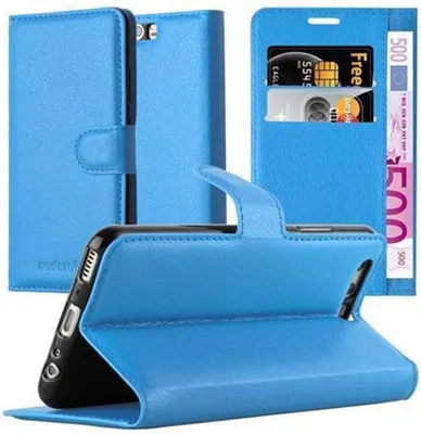Obrázek produktu pro Cadorabo Case for Huawei P10 in PASTEL BLUE Pouzdro na mobilní telefon s magnetickým zavíráním, funkcí stojánku a přihrádkou na karty Kryt Ochranné pouzdro typu kniha s klopou