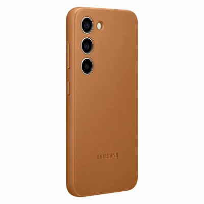Zdjęcie produktu dla Samsung Leather Cover Etui Samsung Galaxy S23 Pokrowiec Z Naturalnej Skóry Camel (Ef-Vs911Laegww)