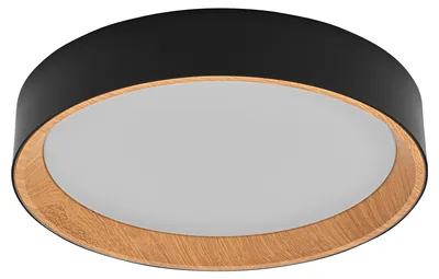 Zdjęcie produktu dla Lampa sufitowa LED marki OSRAM, 24W, 3000K, 1450lm, ciepła biel, IP20, możliwość ściemniania, czarna, średnica 39 cm