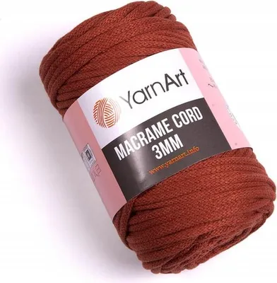 Produktbild von Yarn Art Macrame Cord 3 mm 85 m 785 Light Red Schnur