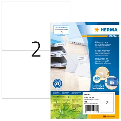 Obrázok produktu pre Herma HERMA 10737 štítok na tlačiareň White Samolepiaci štítok na tlačiareň