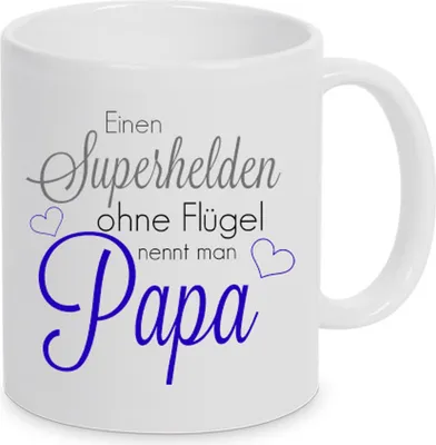Produktbild von TassenKing™ - Einen Superheld ohne Flügel nennt man Papa - Tasse - Kaffeetasse - Tasse mit Spruch