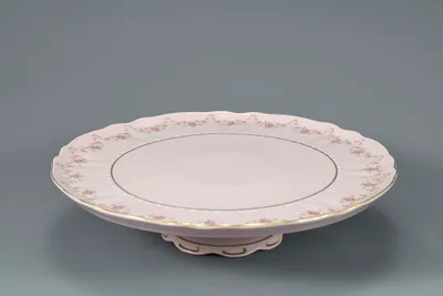 Zdjęcie produktu dla Sonata, talerz na ciasto, 26 cm, różowa porcelana, kwiaty, Leander