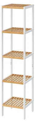 Produktbild von Badezimmerregal - Freistehendes Bambusregal - 33 x 33 x 146,7 cm - Natürliche Bambusfarbe