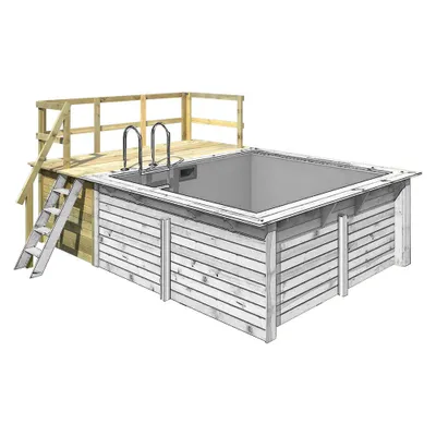 Produktbild von Terrasse front Rechteckpools 3,53x1,42x1,25 m