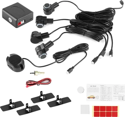 Obrázok produktu pre Inteligentný parkovací asistenčný systém 4 senzorové sondy Auto Auto Reverse Radar 65dB Buzzer Alert Kit