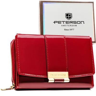 Obrázok produktu pre Peterson dámska peňaženka RFID lakovaná bordová 14,5×10 cm