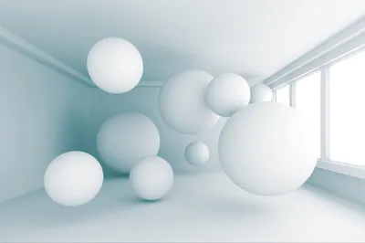 Produktbild von Muralo Fototapete 3D Effekt 368 (B) x 254 (H) cm Vlies Wand Tapete Kugeln Abstraktion 3D Optik Wohnzimmer Schlafzimmer moderne Wandbild