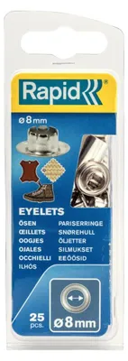 Zdjęcie produktu dla Rapid 5000411, Oczko, Stal nierdzewna, Srebrny, Srebrny, 8 mm, 35 mm