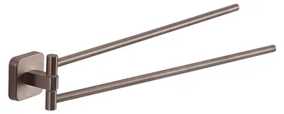 Produktbild von Schwenkbarer Handtuchhalter zur Wandmontage aus Edelstahl und Cromall, Roségold, Schraubbefestigung, Serie Tahiti