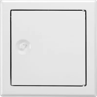 Produktbild von Revisionstür / Revisionsklappe Stahlblech weiß mit Vierkantverschluss 10 x 10 cm