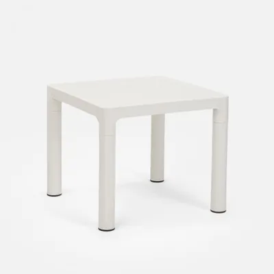 Immagine prodotto di Tavolo basso per bar o giardino Quadrato 45x45 cm per uso interno ed esterno Aviat - Bianco