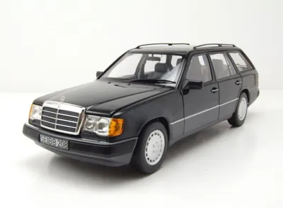 Produktbild von Norev 183960 Mercedes 300 D T-Modell Kombi S124 1990 blau schwarz metallic 1:18