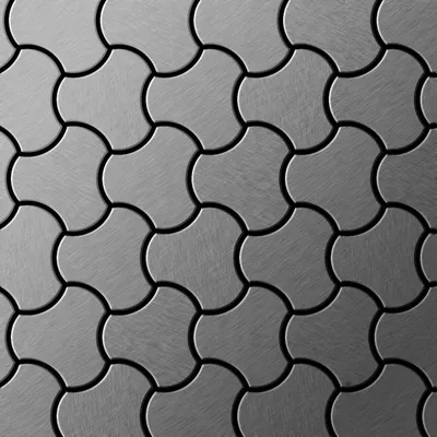 Produktbild von Mosaik Fliese massiv Metall Edelstahl gebürstet grau 1,6mm stark Ubiquity-S-S-B