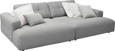 Produktbild von KAWOLA Big Sofa MIKA Feincord grau