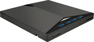 Image de Lecteur CD/DVD externe pour ordinateur portable Lecteur DVD portable Graveur CD 3.0 USB externe Enregistreur DVD/CD sept-en-un TYPE-C Ordinateur externe Lecteur universel sept-en-un Design multifonctionnel