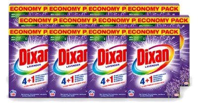 Produktbild von 12 x Dixan Waschpulver und Fleckentferner - Lavendel - Für Weißes und Buntes - Vorteilspackung - 12 Stücke