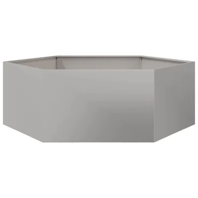 Image de Jardinière hexagone 138x120x45 cm acier inoxydable
