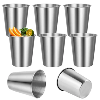 Produktbild von Set mit 8 Edelstahlbechern, 260 ml, ideal für Partys und Camping