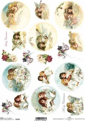 Produktbild von ITD Reispapier Decoupage Bastelpapier Softpapier Serviettentechnik, Engel R1492