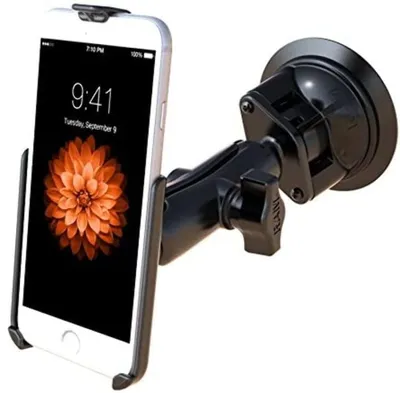 Produktbild von Smartphone-Halterung mit Saugnapf, aus Aluminium