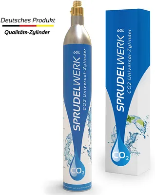 Produktbild von Premium CO2 Zylinder für SodaStream - Zylinder Flasche für 60 Liter Kohlensäure - Befüllt in Deutschland