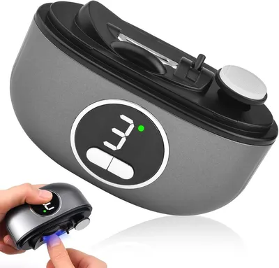 Produktbild von Juksun Elektrischer Nagelknipser,3 in 1 Automatisches Schneiden Schleifen und Aufbewahren von Nagelresten, mit Licht für Baby Kinder Senioren