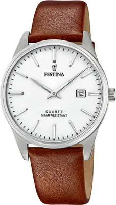Produktbild von Festina F20512_2 Herren-Armbanduhr, Edelstahl-Gehäuse, Leder-Armband