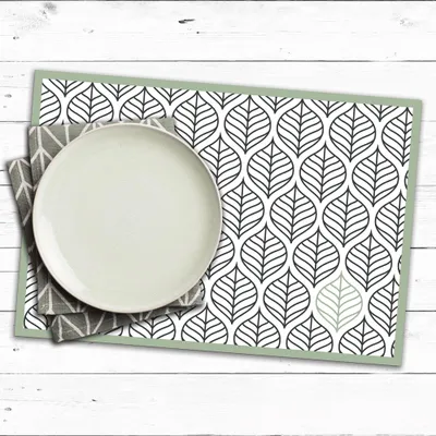 Platzsets Americana Leaves, 4er-Set, PVC, 48x33 cm, hitzebeständig