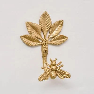 Produktbild von Goldene Haken für Kinder, Messing Wanddekoration, Bad