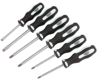 Schraubendreher Set, 6-tlg., Schlitz, Soft-Griff, SVCM