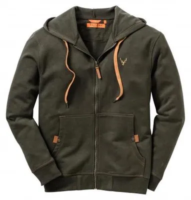 Produktbild von OS Trachten Zawul Sweatshirtjacke 1/1 Arm Herren (Trachtengrün) Größe 4XL