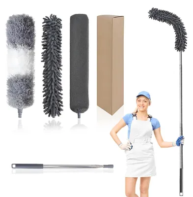 Image de Kit de nettoyage avec manche télescopique - 5 pièces