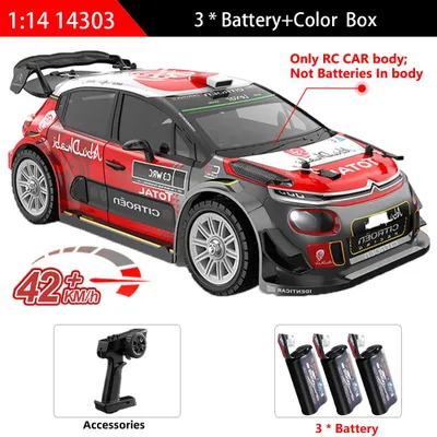 Obrázek produktu pro RC auto pro driftování - MJX 14303 - pohon 4x4 - rychlost 42 km/h - bezkartáčový motor - gyroskop - měřítko 1:14 - červená barva