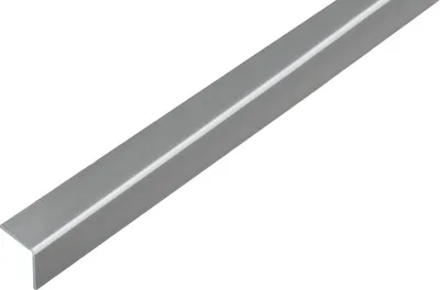 Image de Alberts 423926 Cornière, autocollante, plastique, aspect inox, 1000 x 20 x 20 mm, lot de 6