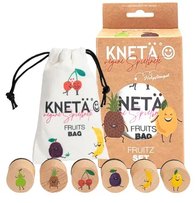 Produktbild von Kneta Stempelset Spielzeug - Holzstempel Obst für Kinder