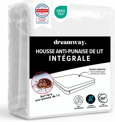 Zdjęcie produktu dla Ochraniacz na materac - Wodoodporny i oddychający - 160 x 200 cm - Biały