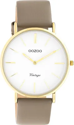 Produktbild von Oozoo Damen Lederarmband Uhr Vintage Series braun C20220 Analog Quarzuhr UOC20220