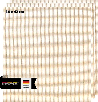 Image de bremermann Tapis de gril | Tapis de cuisson rectangulaire, set de 3, tissu en fibre de verre antiadhésif