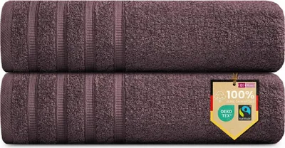 Produktbild von 2er Set Saunatücher Plain bordeaux-rot 90x200 : Bordeaux-Rot : 90x200