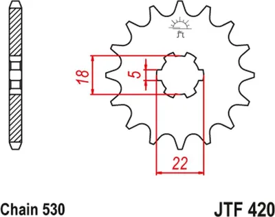 Produktbild von Jt Vorderes Ritzel Für Yamaha Yt 125/175 '82-85' (Jtf421,11) (Kette 520) Zum Bestellen
