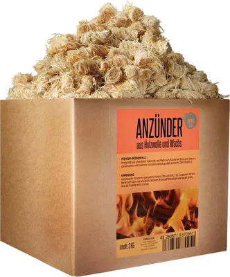 Produktbild von e Holzwolle Anzündwolle 3 KG, lange Brenndauer, geruchstral
